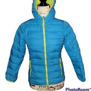 32* HEAT JACKET PUFFER COAT OR LINER BLUE SMALL WARM